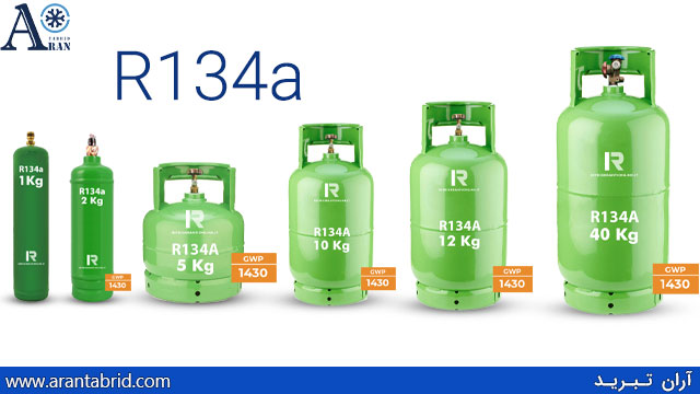 سایز های مختلف گاز R134a کمپسور سردخانه و یخچال